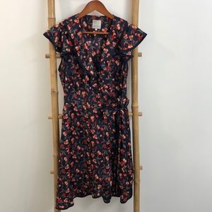 Anthropologie Cherry Wrap Dress